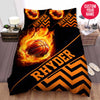 BlueJose Personalized Basketball Ball With Zig Zag Custom Name Duvet Cover Bedding Set