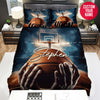 BlueJose Personalized Basketball Player Hold The Ball Custom Name Duvet Cover Bedding Set