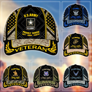 BlueJose Premium Camo Soldiers US Veteran Cap APVC200901