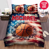 BlueJose Personalized Basketball Best Gift For Basketball Lovers Custom Name Duvet Cover Bedding Set