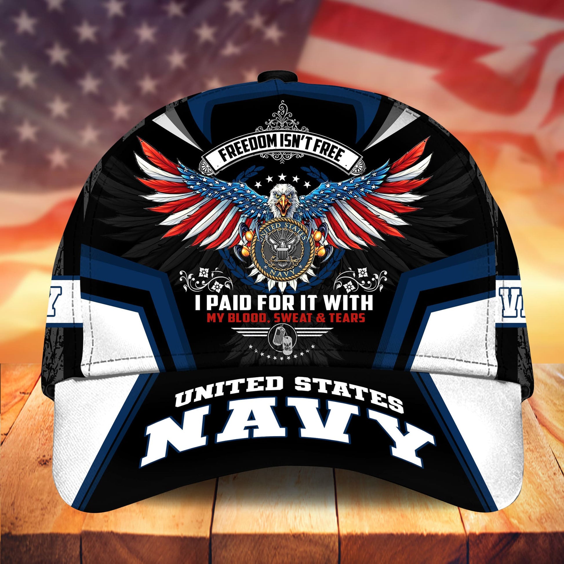 BlueJose Premium Freedom Is Not Free US Veteran Cap APVC151102