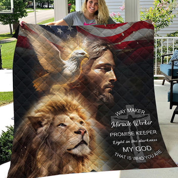 BlueJose God NVGO02QI Premium Quilt Blanket
