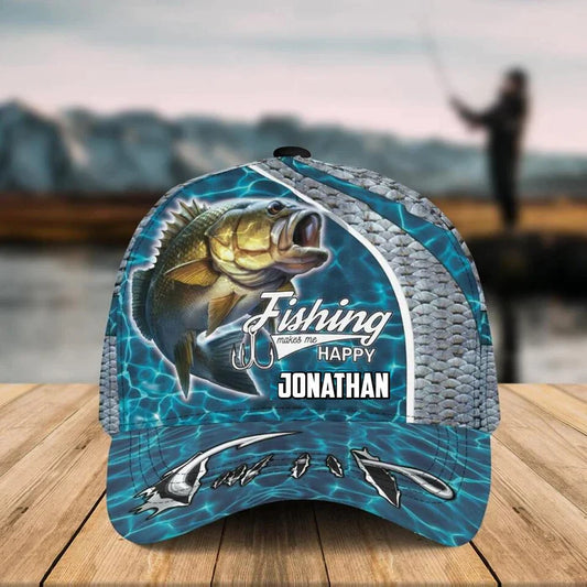 BlueJose Personalized Fish Camo Appearance Water Blue Cap