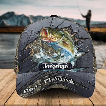 BlueJose Personalized Fish Aholic Water Grass Cap