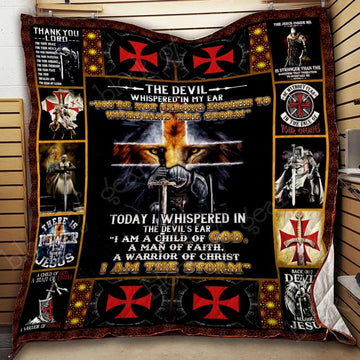 BlueJose I Am A Child Of God A Man Of Faith A Warrior Of Christ Quilt
