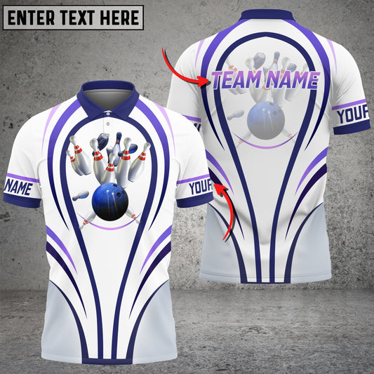 BlueJoses Ten Pin Bowling Premium Customized Name All Over Printed Shirt
