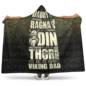 VikingStyle Hooded Blanket - Daddy You Are As Brave As Ragnar 2 Hooded Blanket A7