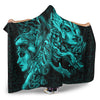 VikingStyle Hooded Blanket - Valkyries And Bear Raven Turquoise Maiden Hooded Blanket A95