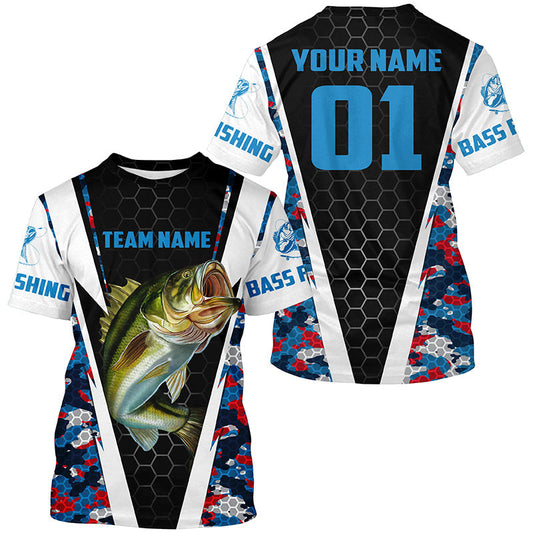 BlueJose Custom Team Name Your Name Bass Fish 3D Shirts