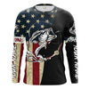 Bluejose Personalized Bass Fishing American Flag Personalized Name 3D Shirts
