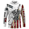 BlueJose Halloween Fish Reaper American Flag Custom Name Long Sleeve