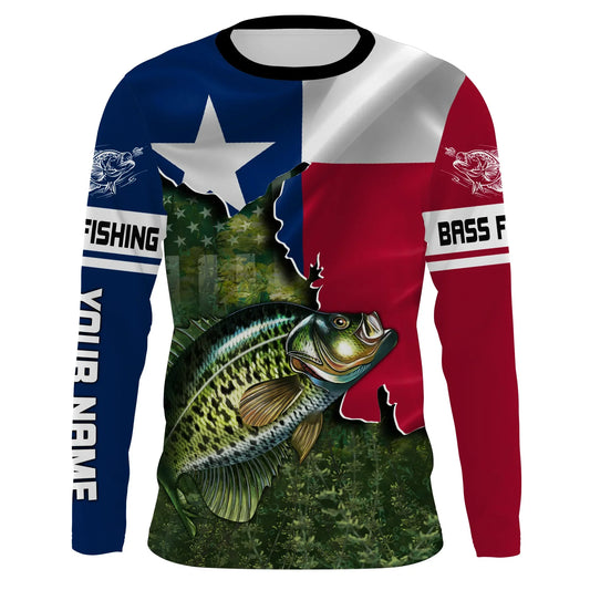 Bluejose Tx Crappie Fishing Texas Flag Patriot Custom Name All Over Print Shirts - Personalized Fishing