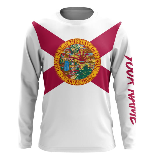 Bluejose Custom Florida Flag Shirts, Patriot Long Sleeve Performance Shirts