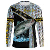 Bluejose Striped Bass Fishing Scales Custom Name Striped Bass Fishing Long Sleeve, Long Sleeve Hooded