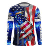 Bluejose Redfish Fishing American Flag Patriotic   Custom Name Long Sleeves