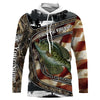 Bluejose American Flag Patriotic Crappie Fishing Jerseys, Custom Camo Crappie Fishing Long Sleeve Shirts