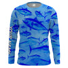 Bluejose Tuna Fishing Saltwater Fish Ocean Blue Camo    Long Sleeves