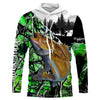 Bluejose Custom Walleye Fishing Green Camo Tournament Fishing Jerseys, Walleye