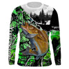 Bluejose Custom Walleye Fishing Green Camo Tournament Fishing Jerseys, Walleye