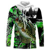 Bluejose Custom Crappie Fishing Green Camo Tournament Fishing Jerseys, Crappie