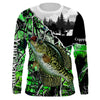 Bluejose Custom Crappie Fishing Green Camo Tournament Fishing Jerseys, Crappie