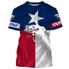 Bluejose Largemouth Bass Fishing Tattoo Texas Flag Custom Name 3D All Over Print
