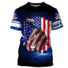 Bluejose Crappie Fishing 3D American Flag Patriotic Customize Name All Over Print Shirts - Personalized Fishing Gift