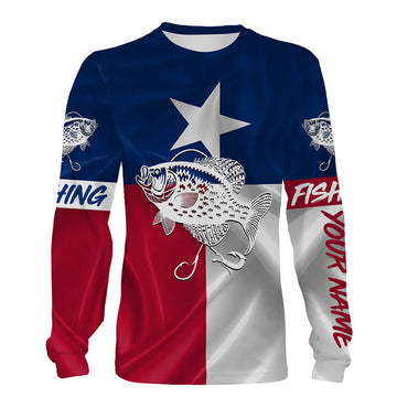 Bluejose Crappie Tattoo Fishing Texas Flag 3D All Over Print Shirts Saltwater Personalized