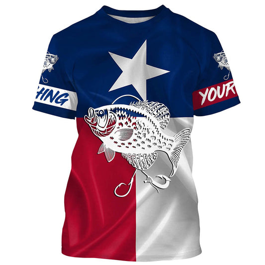 Bluejose Crappie Tattoo Fishing Texas Flag 3D All Over Print Shirts Saltwater Personalized