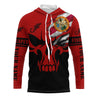Bluejose Custom Florida Flag Fishing Fish Reaper Skull Red And Black Fishing Jersey, Fishing Long Sleeve Shirts