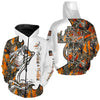 BlueJose Fishing And Hunting Deer And Bass Camo 3D Hoodie