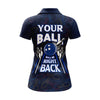 BlueJose Funny Blue Bowling Your Ball Will Be Right Back Premium Customized Name 3D Shirt For Women
