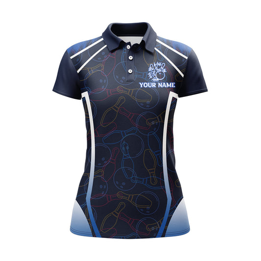 BlueJose Funny Blue Bowling Your Ball Will Be Right Back Premium Customized Name 3D Shirt For Women