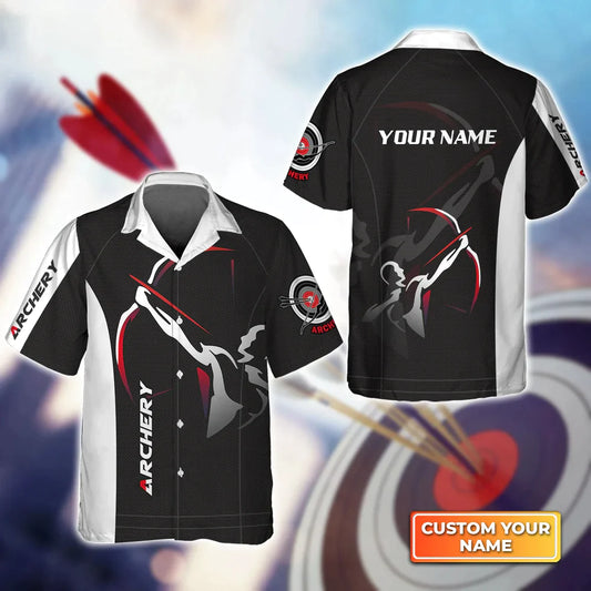 BlueJose National Archery Team Personalized Name 3D Hawaiian Shirt