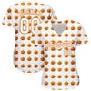 BlueJose Custom White White-Texas Orange 3D Pattern Design Halloween Pumpkins Funny Faces Baseball Jersey