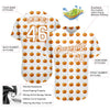 BlueJose Custom White White-Texas Orange 3D Pattern Design Halloween Pumpkins Funny Faces Baseball Jersey