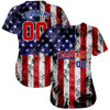 BlueJose Custom White Red-Royal 3D American Flag Fashion Authentic Baseball Jersey