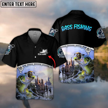 BlueJose Bass Fishing Personalized  All Over Print 3D Hawaiian Shirt