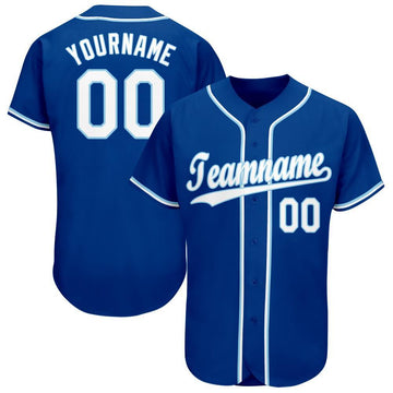BlueJose Custom Royal White-Light Blue Baseball Jersey