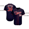 BlueJose Custom Navy Red-White Baseball Jersey