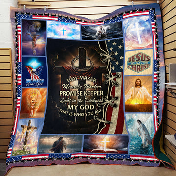 BlueJose Way Maker Miracle Worker HBLTGO08QI Premium Quilt Blanket