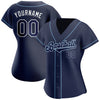 BlueJose Custom Navy Navy-Powder Blue Authentic Baseball Jersey