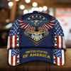 BlueJose Patriotic Eagle Hat, United States Full Printed Multicolors Personalized Cap American Flag Pattern